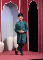 Kid's Premium Kaabli Set-  Peacock Blue - Image 2