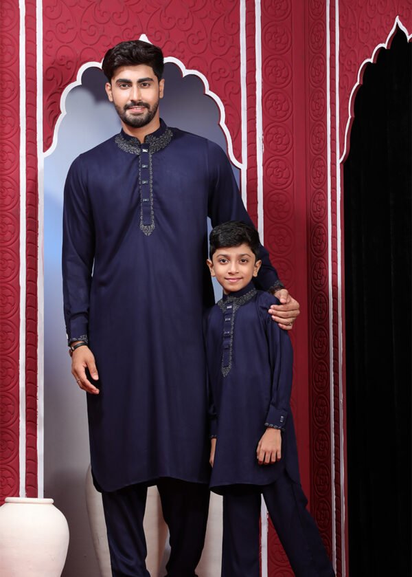 Baba- Chele Combo Kaabli Set- Navy Blue