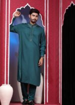 Men's Premium Kaabli- Peacock Blue - Image 3