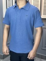 OLD MONEY POLO T-SHIRT- BLUE. - Image 3