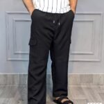 Cargo Baggy Trousers – Six-Pocket Design – White