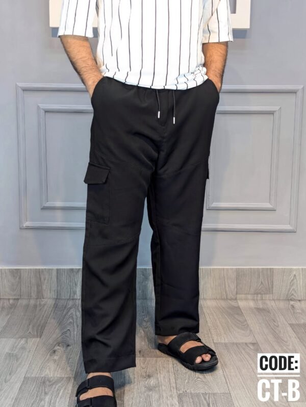 Cargo baggy trousers- six pocket - white.