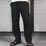 Cargo Baggy Trousers – Six-Pocket Design – Black