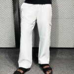 Cargo Baggy Trousers – Six-Pocket Design – White