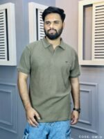 OLD MONEY POLO T-SHIRT- OLIVE.