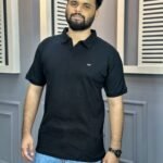 OLD MONEY POLO T-SHIRT- BLACK.