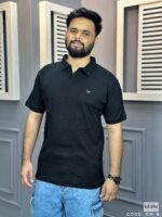 OLD MONEY POLO T-SHIRT- BLACK.