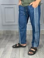 STRIPE DENIM TROUSERS. - Image 2
