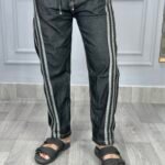 STRIPE DENIM TROUSERS.