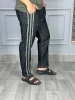 STRIPE DENIM TROUSERS. - Image 2