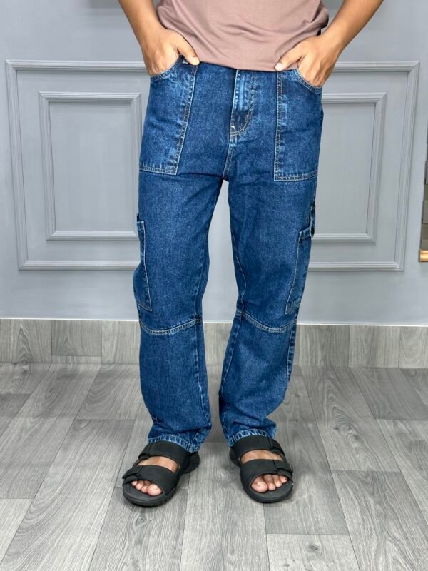 Six pocket Denim Cargo Jeans.