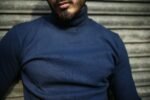 Turtle Neck Sweater Navy blue. - Image 4