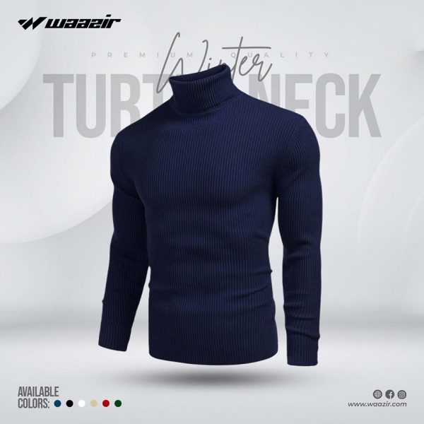 Turtle Neck Sweater Navy blue.