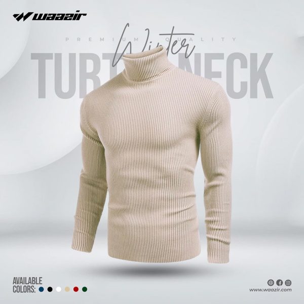 Turtle Neck Sweater - Off white