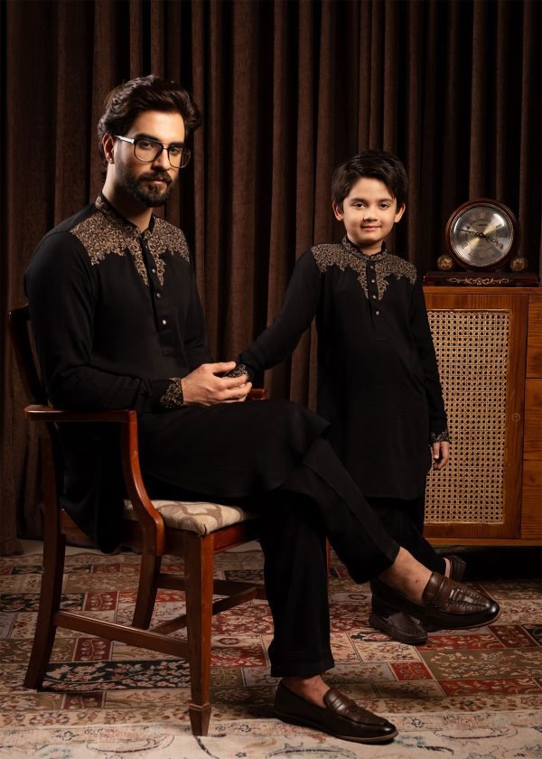 Baba–Chele Signature Kabli Set – BLACK