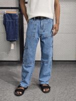 Six Pocket Denim Baggy Jeans - Image 3