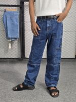 Six Pocket Denim Baggy Jeans - Image 2