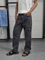 Six Pocket Denim Baggy Jeans - Image 3